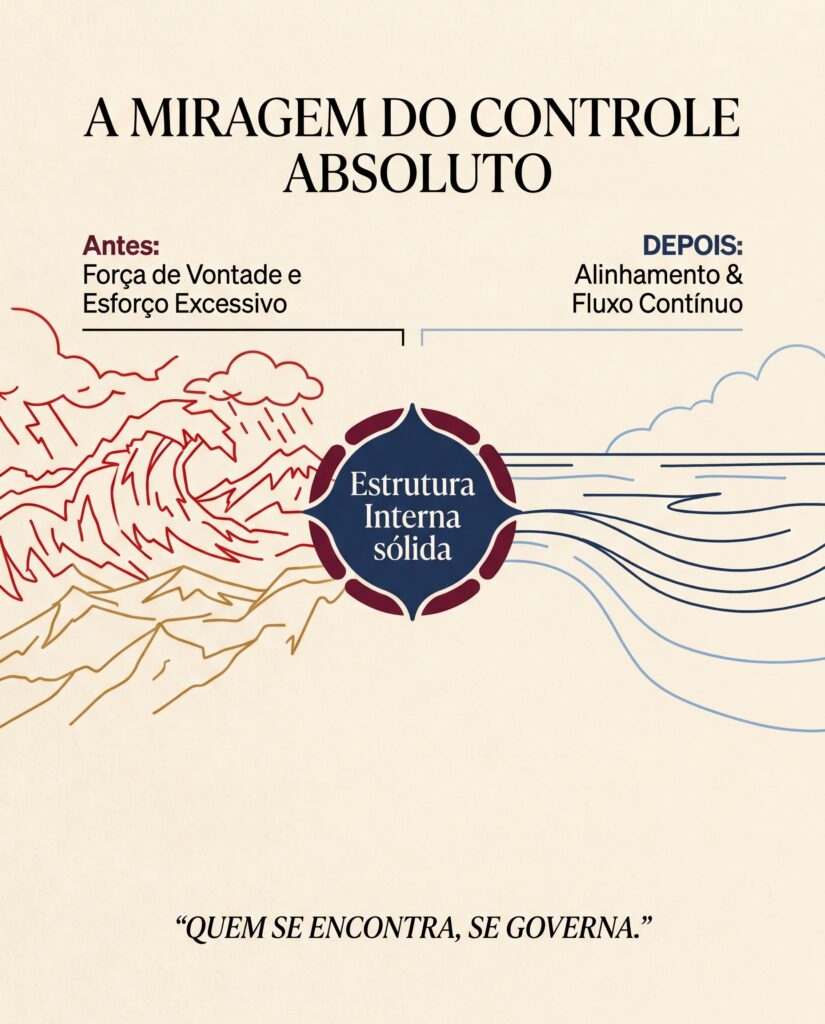 Ilustração representando a miragem do controle absoluto sobre o destino