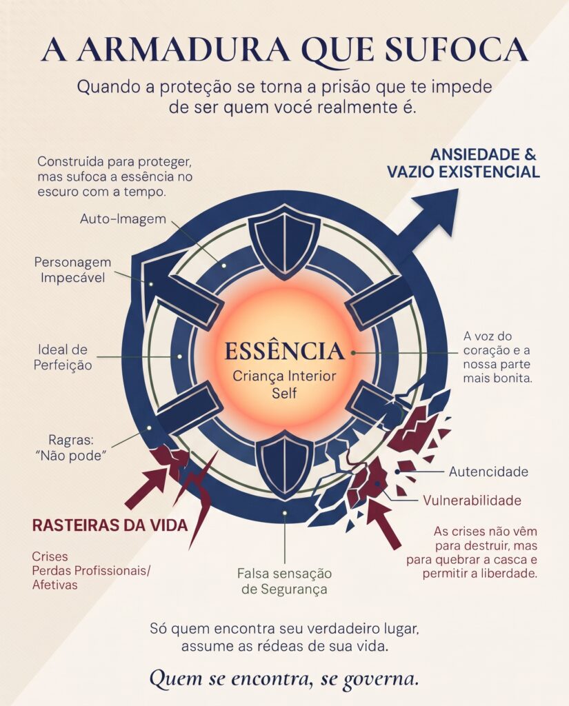 Ilustração representando a proteção que se transforma em prisão